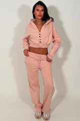 crop hoodie and joggers tracksuit set styledup 