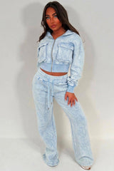 womens zara tracksuit set wide legs