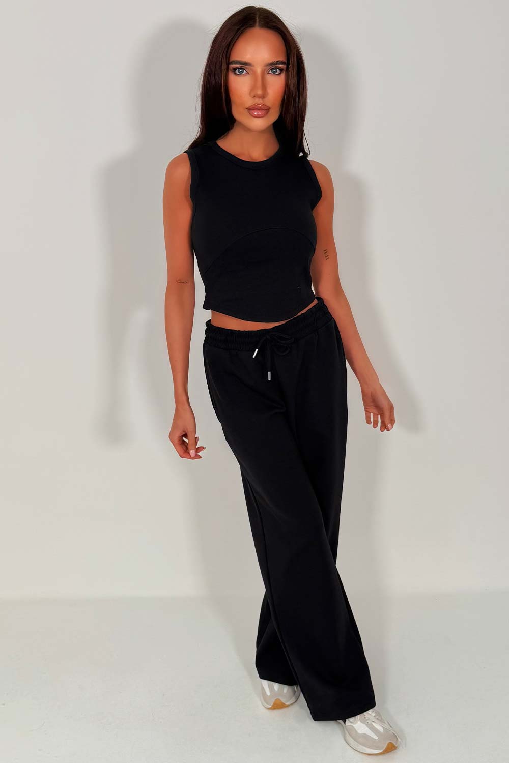 womens summer tracksuit airport outfit zara uk styledup
