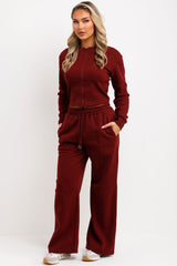 joggers and corset crop zip through sweatshirt tracksuit co ord womens airport travelling outfit set styledup 
