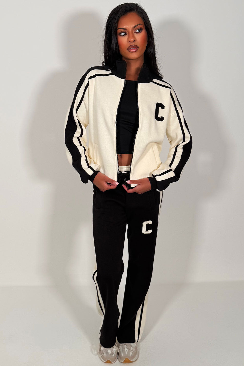 womens loungewear set with c emblem styledup