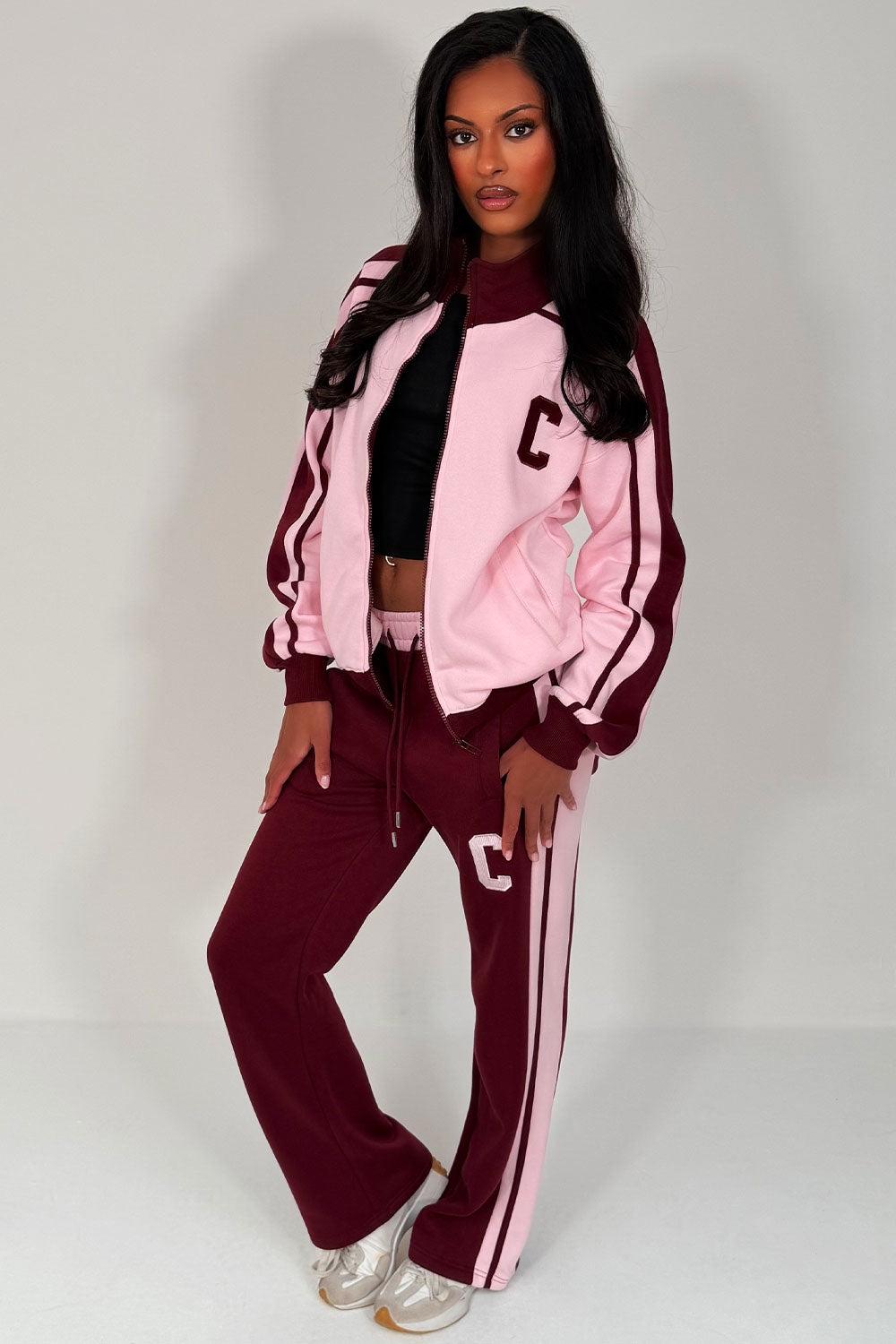 womens loungewear set with c emblem styledup