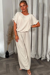 gold button top and trouser co ord set christmas party outfit tiktok 