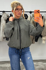 womens festival windbreaker checked jacket styledup uk