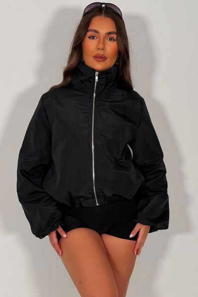 womens long sleeve festival jacket wind breaker zara uk sale 
