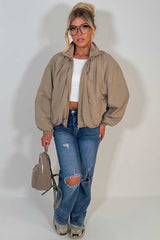 womens funnel neck jacket styledup uk