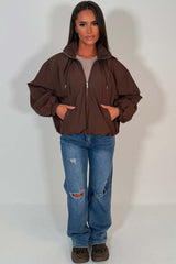 womens cernucci funnel neck jacket uk styledup