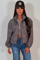 zara womens check jacket long sleeves styledup uk