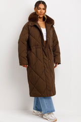 womens long dog walking coat for winter