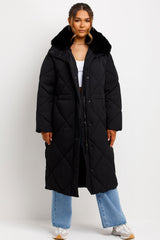 womens long puffer coat styledup