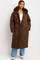 womens long winter coat with fur collar styledup