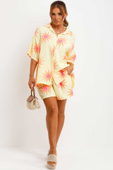 womens summer holiday top and shorts two piece set styledup