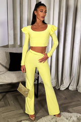 long sleeve crop top and trousers going out summer occasion party outfit