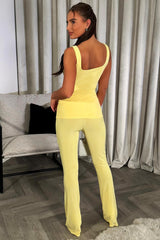 womens flared trousers and top two piece set going out party outfit