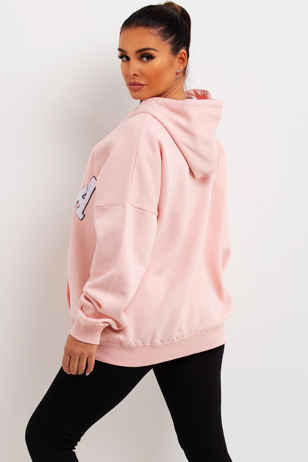 womens oversized hoodie with yoga towelling