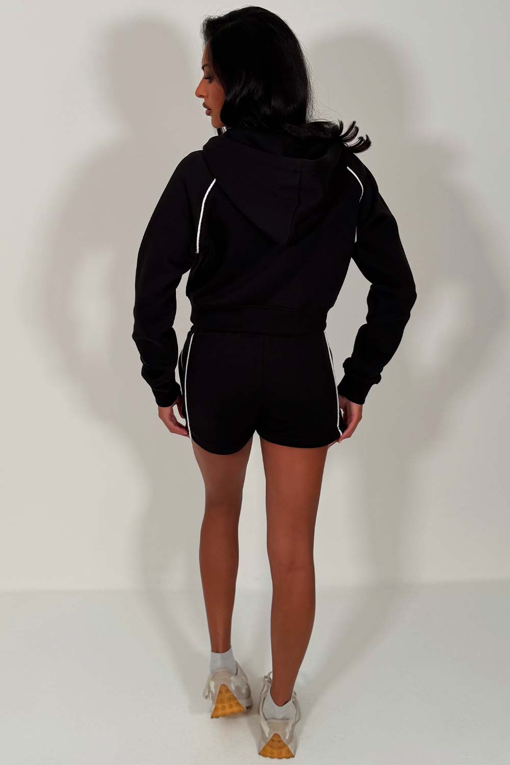 crop hoodie and shorts tracksuit co ord styledup