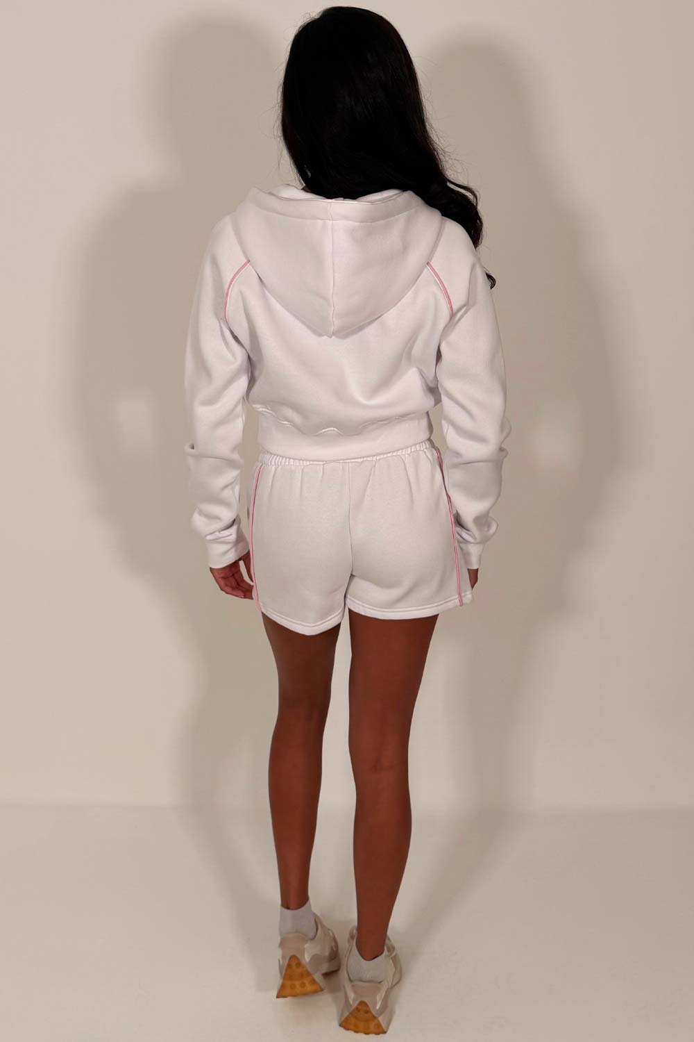 crop hoodie and shorts tracksuit co ord styledup