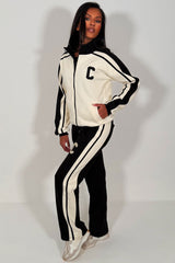 womens loungewear with c emblem styledup airport outfit zara uk