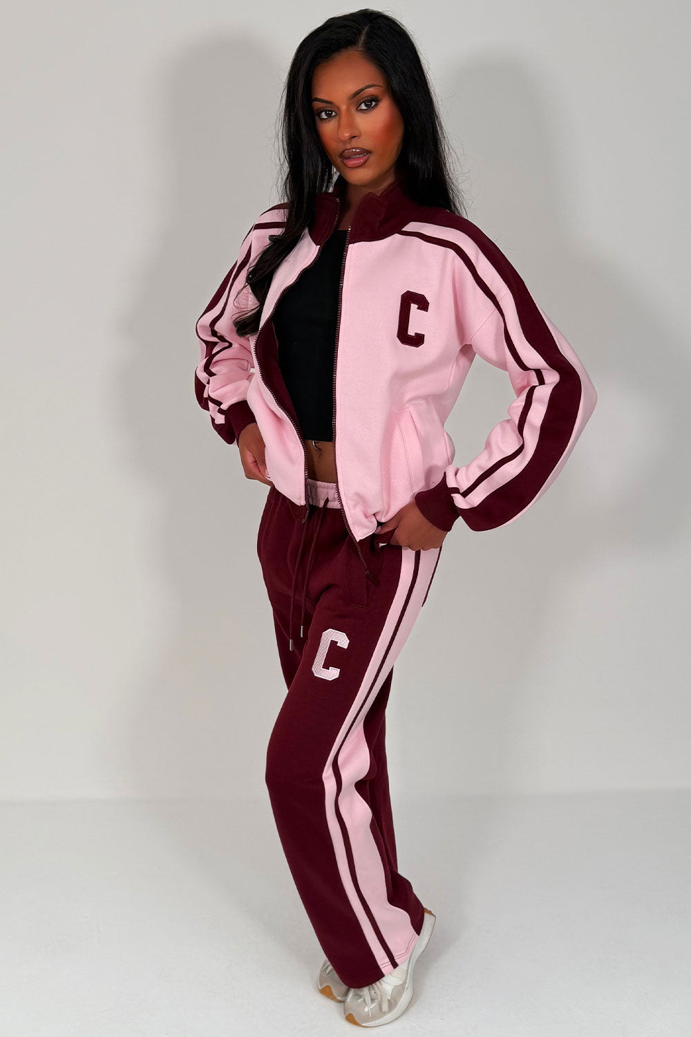 womens loungewear with c emblem styledup airport outfit zara uk