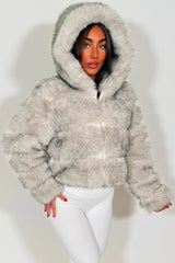 zara white fur jacket with hood styledup 