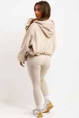 womens zara hooded jacket with elastic hem styledup