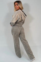 rhinestone diamante sparkly hoodie and joggers tracksuit co ord set styledup uk
