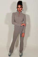alo flare leggings and sports jacket two piece tracksuit womens uk 