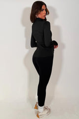 lululemon black jacket with thumb holes styledup