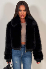zara womens faux fur jacket styledup uk