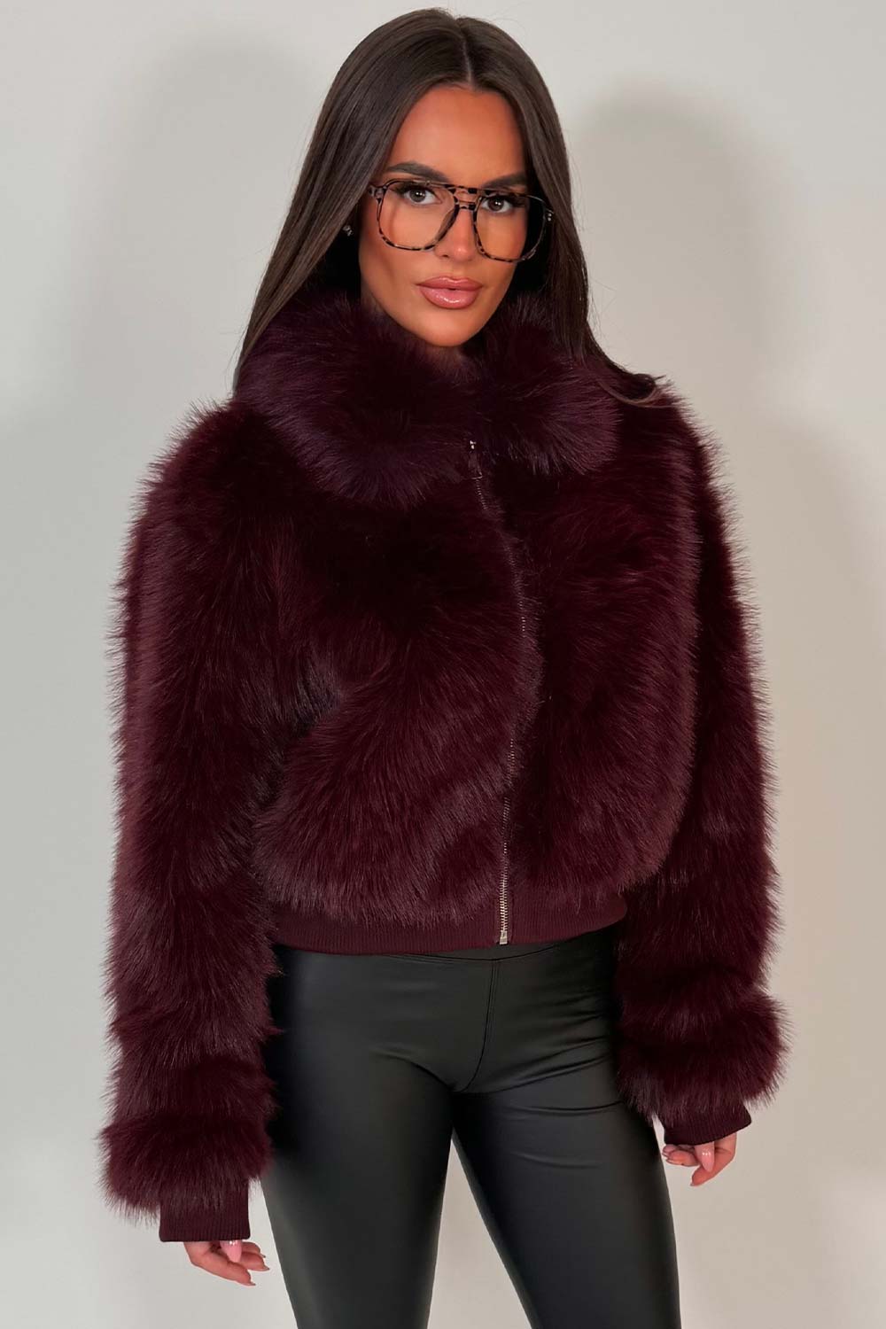 zara womens faux fur jacket styledup uk