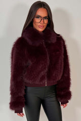 zara womens faux fur jacket styledup uk