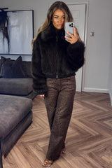 faux fur jacket for womens zara uk