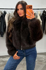 faux fur jacket zara uk styledup