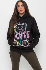 womens palm angels inspired teddy bear hoodie 