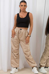 womens cargo pants high waisted trousers