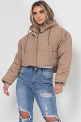 zara crop puffer jacket with hood