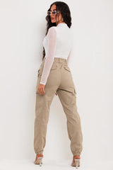 womens cargo trousers with cuff bottoms uk