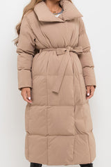long puffer padded quilted coat womens uk
