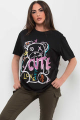 black teddy bear t shirt