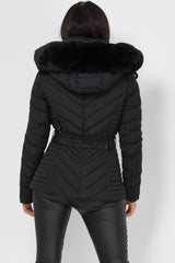 black puffer coat