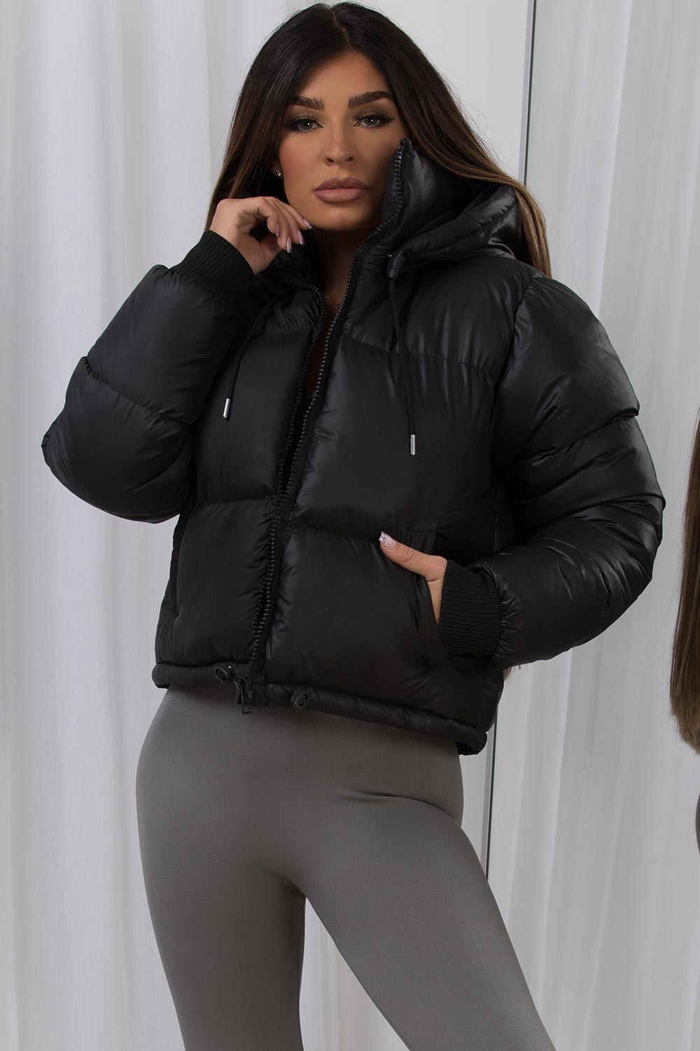 Hooded puffer jacket for women Clearance