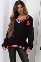 knitted oversized cricket jumper womens