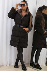 black puffer coat fendi inspired womens