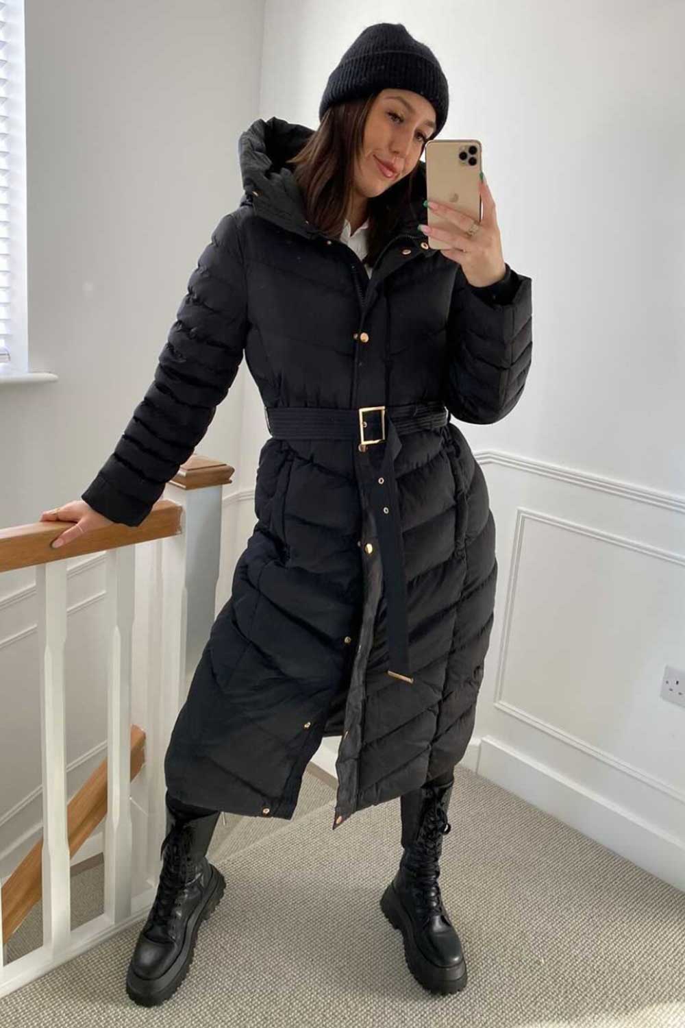 Padded coat womens long Clearance