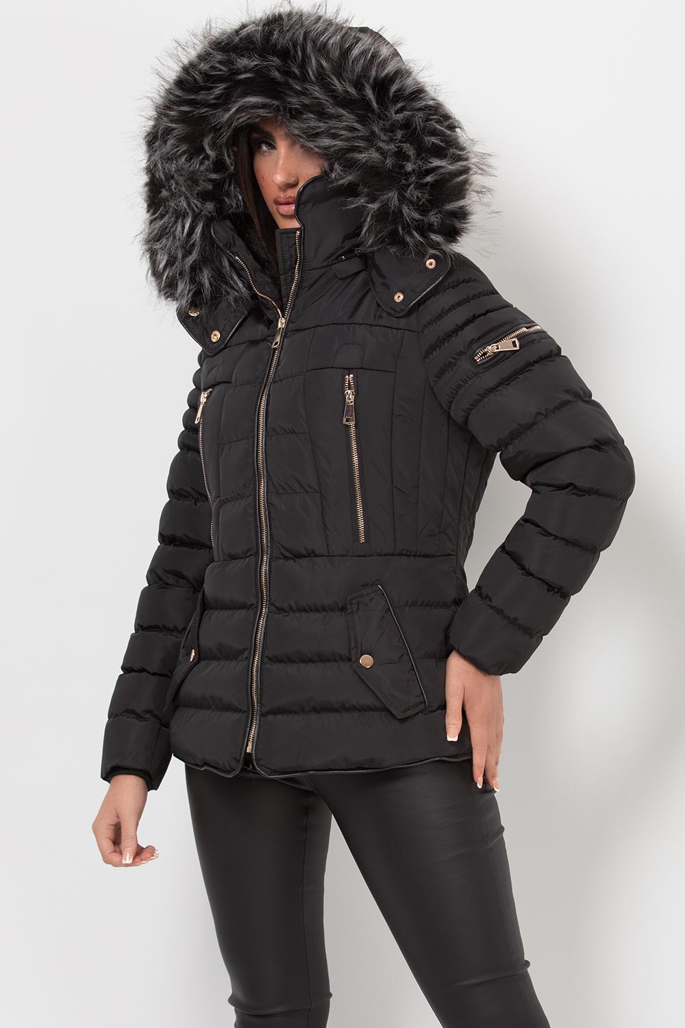 womens winter jacket black