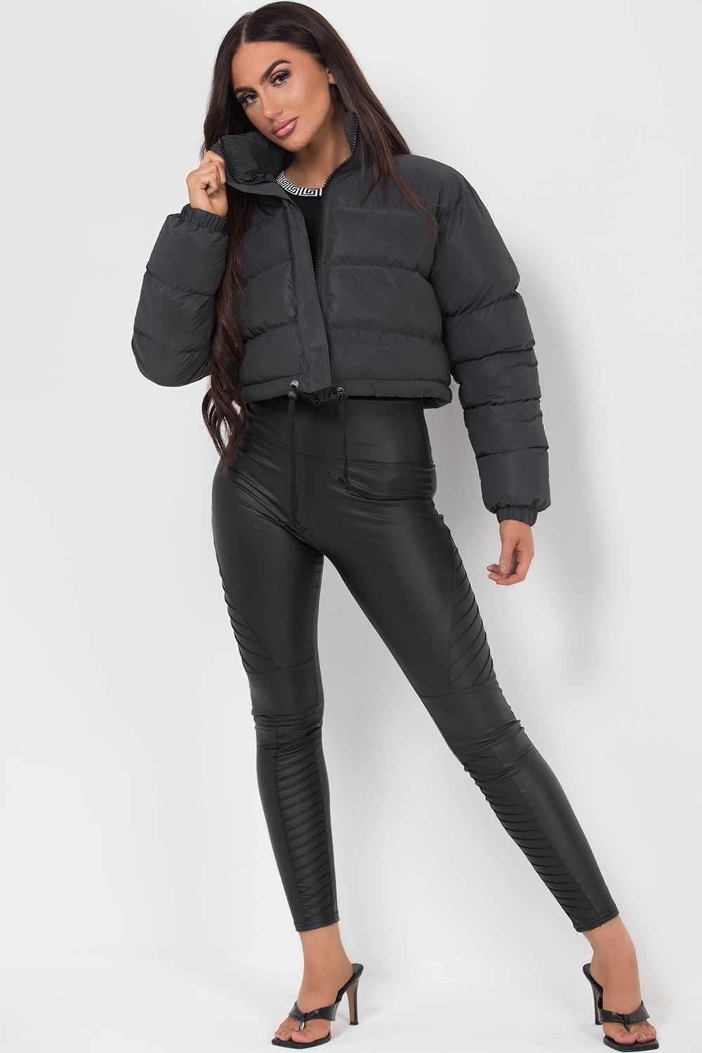 cropped jacket puffer padded
