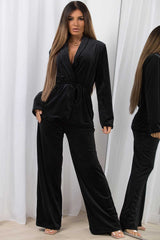 black velour loungewear co ord