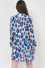 tiered smock dress leopard print
