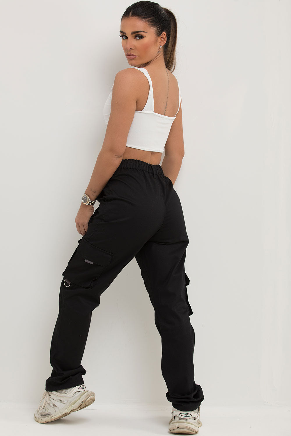 Women's Plus Super Stretch Fitted Cargo Trousers | Boohoo UK