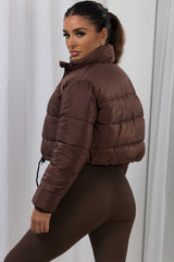 crop puffer padded jacket womens